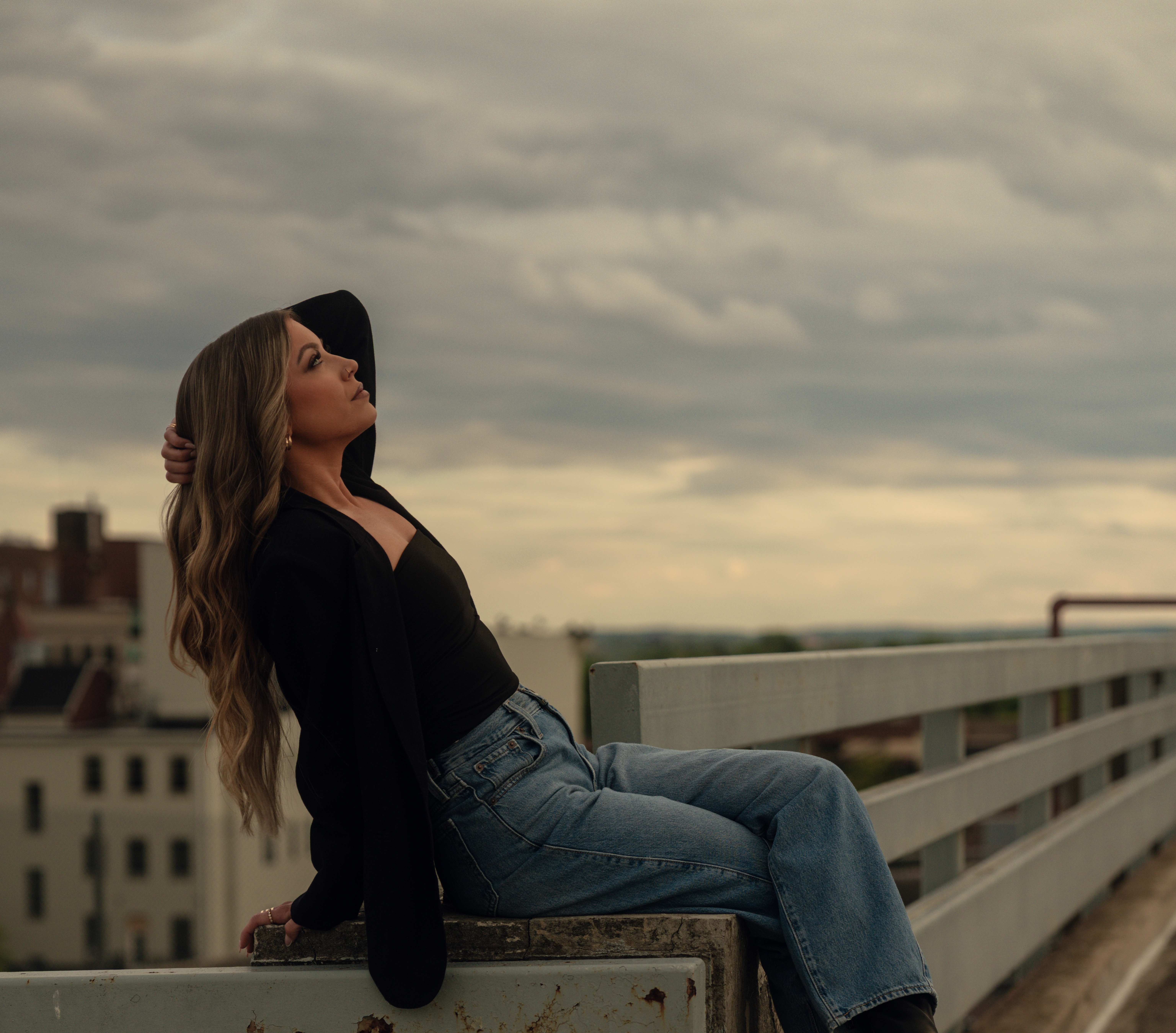 Solo portrait on rooftop